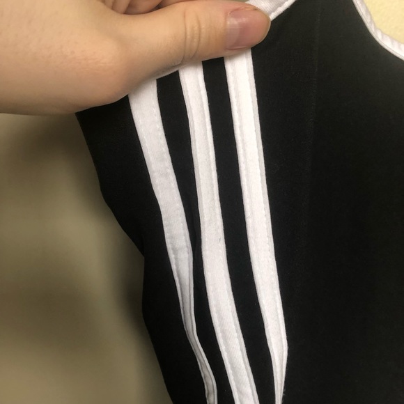 Adidas adicolor white/black 3 stripes bodysuit NWT - Picture 6 of 8